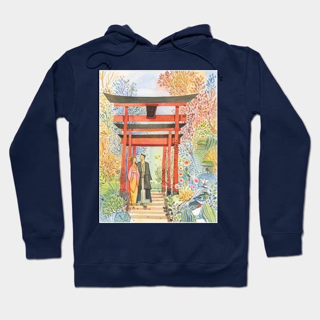 Japan Temple Hoodie by Alina Chau